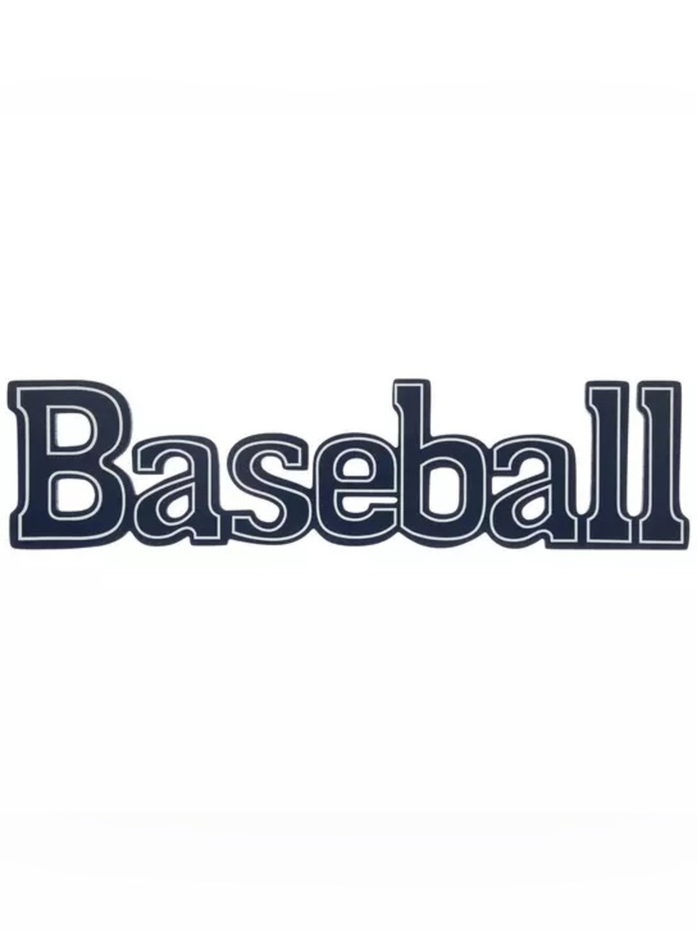 Blue Baseball Wood Wall Decor